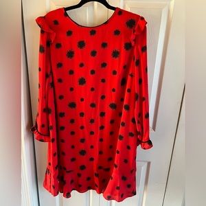 Red Chiffon Summer Dress - Size XL